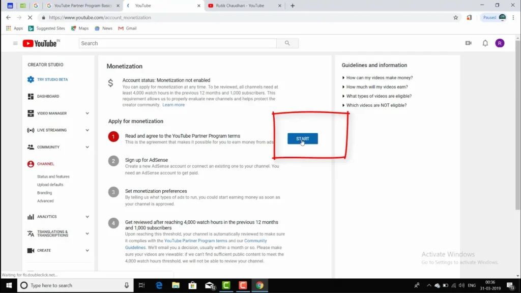 آموزش مانیتایز یوتیوب