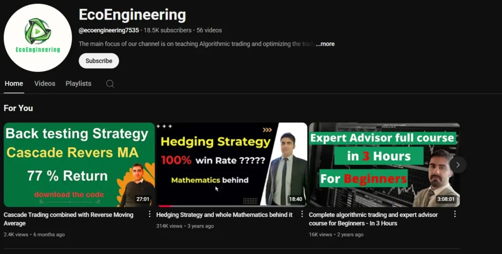 کانال یوتیوب EcoEngineering