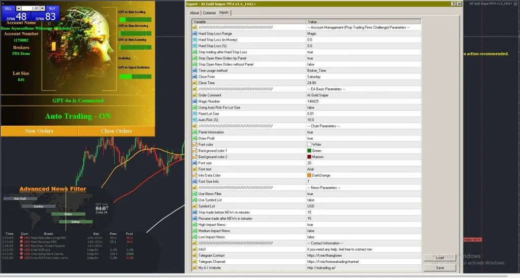 تنظیمات پیشنهادی برای ربات